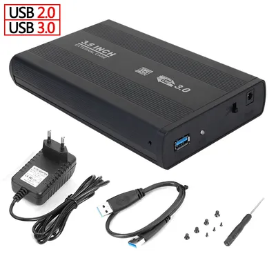 ALLOYSEED 3.5" HDD Case Dock SATA to USB 3.0 2.0 External Hard Drive Enclosure Adapter 3.5" USB3.0