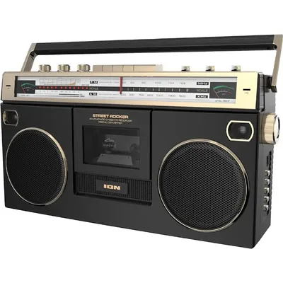 1980S-Style Portable Bluetooth Boombox AM/FM Radio Cassette Player Recorder, Dual Full-Range High