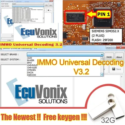 EcuVonix 3.2 Hot IMMO Universal Decoding V3.2 Remove IMMO Off with Keygen Unlimited Crack EcuVonix