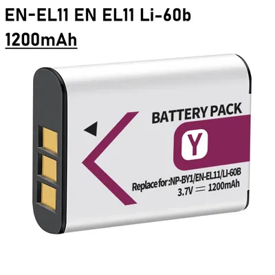 EN-EL11 EN EL11 Li-60b D-Li78 D Li78 NP-BY1 NP BY1 Camera Battery for Nikon Coolpix S550 S560 Pentax