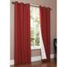 2 Pieces Faux Silk Blackout Room Darkening Window Curtain Solid Pattern with Silver Grommets Energy Efficient Noa Size 63 84 95 and 108 Long (Red 63 Short)