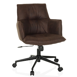 Home Office Stuhl / Drehstuhl SOLAO LIFE Stoff dunkelbraun hjh LIVING Image