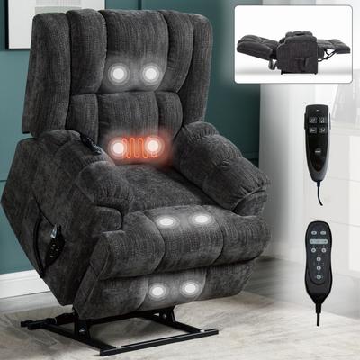 Oaks Aura Dual Motor Heat Massage Infinite Position Up to 350 LBS, Electric Power Lift Heavy-Duty Recliners with Power-Remote