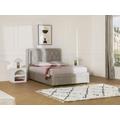Letto matrimoniale con cassetti 160 x 200 cm in Velluto Beige - LEOPOLD