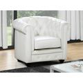 Poltrona CHESTERFIELD in similpelle Bianca