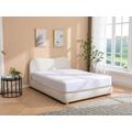 Letto con contenitore 160 x 200 cm Tessuto bouclette Bianco - VANARI