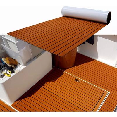 240x90cm Teak eva Schaum Yacht Boot Bodenbelag Matte Deck Teppich Selbstklebend Image