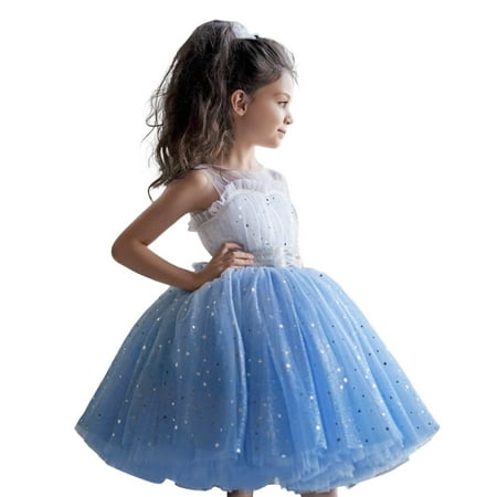 TJAZFJPA Teen Girl Dresses Toddler Girls Sleeveless Lace Patchwork Princess Dress Party Performance Birthday Clothes Kids Dresses 10-12 Fancy Girls Formal Dresses Size 5 2-3 Years