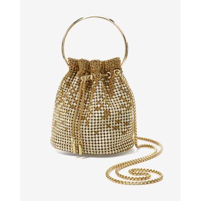 Boston Proper - Rhinestone Gold Handle Pouch Bag Gold