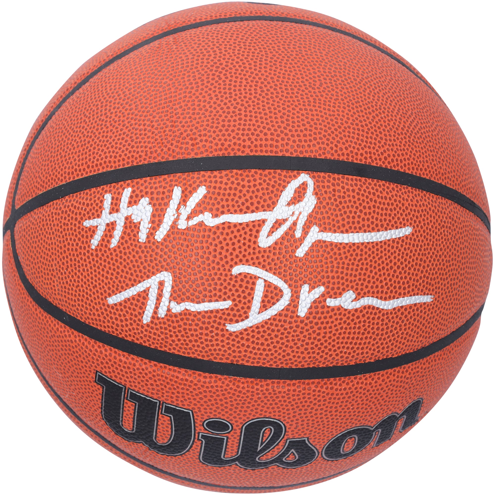 Ballon de basket d'intérieur/extérieur Wilson Authentic Series autographié par Hakeem Olajuwon des Houston Rockets avec inscription « The - No Gender Taille: No Size