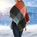 Free Shipping Women Winter Vintage Scarfs Ladies Imitation Cashmere Plaid Shawl Mujer Pashmina Wrap