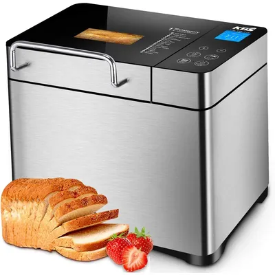 Programmable XL Bread Maker with Fruit Nut Dispenser, Nonstick Ceramic Pan