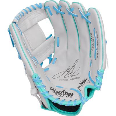 Rawlings Sure Catch Francisco Lindor Signature 11.5" Youth Baseball Glove - Right Hand Throw Gray
