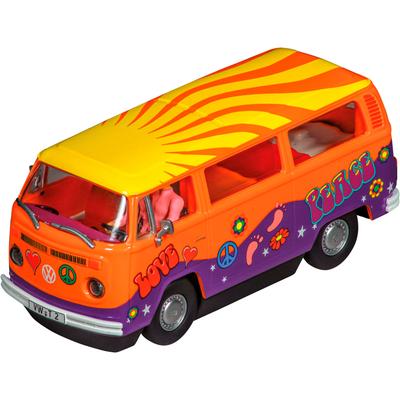 Rennbahn-Auto CARRERA "VW Bus T2b "Peace and Love"" Autorennbahn-Fahrzeuge bunt Kinder mit Lichteffekt