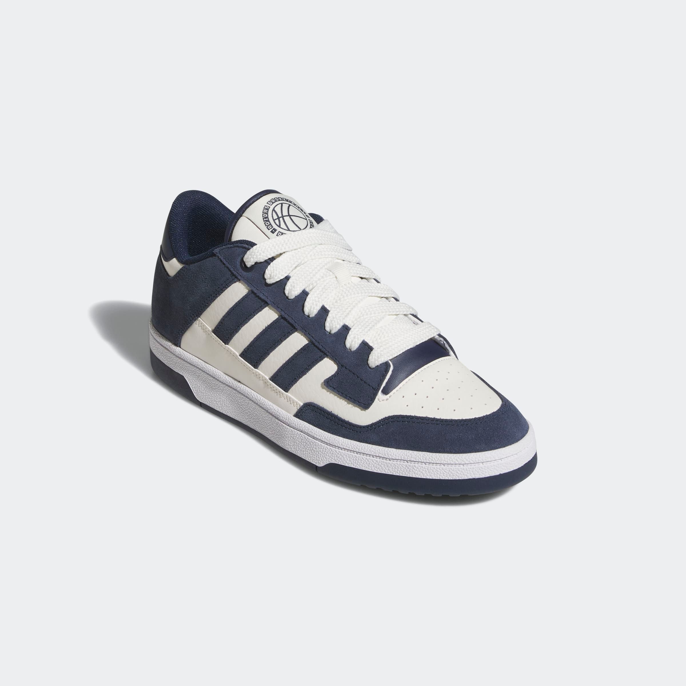 Sneaker ADIDAS SPORTSWEAR "RAPID COURT LOW", Herren, Gr. 44, blau (night indigo, cloud weiß, cloud weiß), Leder, Synthetik, Schuhe Sneaker