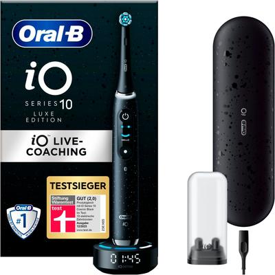 Elektrische Zahnbürste ORAL-B "iO Series 10 Luxe Edition" Elektrozahnbürsten schwarz (cosmic black) Magnet-Technologie Bestseller