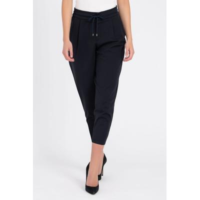 Stoffhose RECOVER PANTS "Bundfaltenhose", Damen, Gr. 42, Normalgrößen, blau (marineblau), 48% Polyamid;40% Viskose;12% Elasthan, unifarben, relaxed fit 3/4-Länge, Hosen, mit Unimuster Image