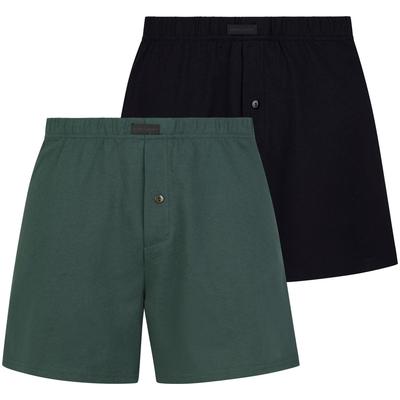 Weiter Boxer BRUNO BANANI "Loose Fit", Herren, Gr. XXL, grün (tannengrün), Obermaterial: 100% Baumwolle, körpernah, Unterhosen, mit Knopfleiste Image
