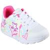 Sneaker SKECHERS "Uno Lite - My Drip", Kinder, Gr. 29, bunt (weiß, multi), Lederimitat, kontrastfarbene Details, modisch, Schuhe, Retro Sneaker, Plateausneaker mit modischer Chunky Sohle