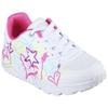 Sneaker SKECHERS "Uno Lite - My Drip", Kinder, Gr. 34, bunt (weiß, multi), Lederimitat, kontrastfarbene Details, modisch, Schuhe, Retro Sneaker, Plateausneaker mit modischer Chunky Sohle