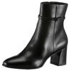 Stiefelette TAMARIS, Damen, Gr. 42, schwarz, Glattleder, Textil, unifarben, Reptilienprägung, elegant, Schuhe, Blockabsatz, Businessschuh, Abendschuh mit elegantem Zierriemchen