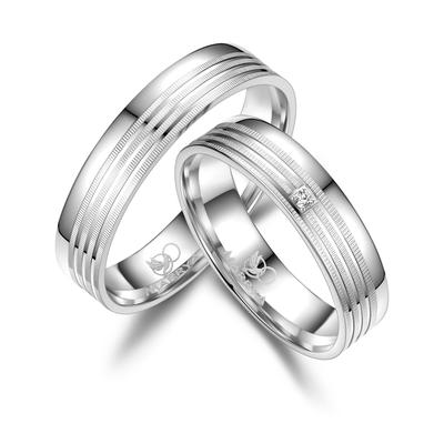 Verlobungsring MARRYA "Silber Ringe Trauringe Eheringe Partnerringe" Gr. 60, silber (herren ring, silber), Fingerringe, 