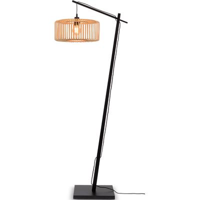 GOOD & MOJO Stehlampe "Bhutan", beige (natur, schwarz), Ø 40cm H: 176cm, Lampen, Bogenlampe Stehlampe Image