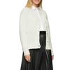 Strickjacke S.OLIVER, Damen, Gr. 44, beige (ecru), Strick, Obermaterial: 66% Baumwolle, 32% Polyester, 2% Elasthan, unifarben, casual, bequem hüftbedeckend, V-Ausschnitt, Langarm Strickbündchen, Strickjacken, mit V-Ausschnitt und Knopfleiste