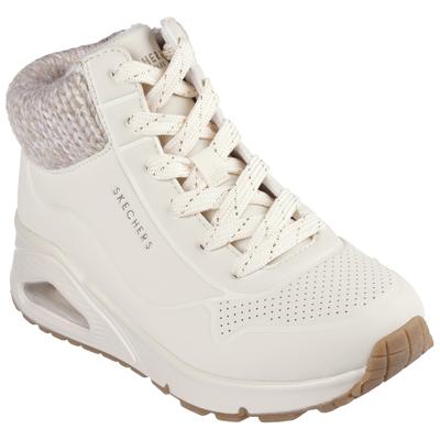 Sneaker SKECHERS "Uno Gen1 - Darling Daze", Kinder, Gr. 33, beige (natur), Lederimitat, Textil, sportlich, Schuhe, Schnürboots, Winterstiefel, High Top Sneaker mit Warmfutter Image