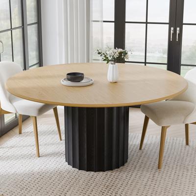 Solid Wood Round Dining Table for 4-8 People Nordic style