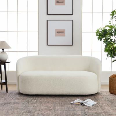 KINWELL Sherpa Upholstered Loveseat Boucle Sofa Couch, 68