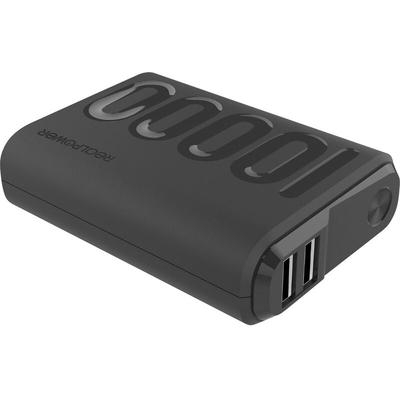 Realpower - PB-10000PD+ Powerbank 10000 mAh Lithium Schwarz