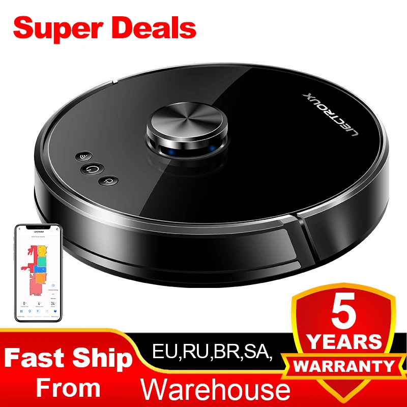 (Werbe-Code: AEGG66) Roboter-Staubsauger-Hybrid Liectroux X6,Lidar Navigation,6500-pa,mehrstöckige Karte,Y-förmiges Nasswischen,APP-No-Go-Zone,selektiver Image