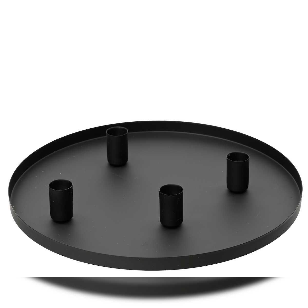 Christmas Decorations Tablett 30cm Metall & 4 Kerzenhalter mit Magneten verstellbar Stabkerzen Stabkerzenhalter Stabkerzenständer Kerzenständer Dekoteller Adventskranz Image