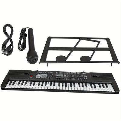 TEMU 61 Keys Electronic Organ Portable Keyboard With Microphone