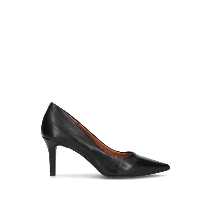 REBECCA VAN DIK Décolleté donna nera in pelle
