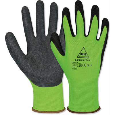 Latex-Arbeitshandschuhe SuperFlex, EN388, en 420, Größe 9, grün - Hase Safety Gloves