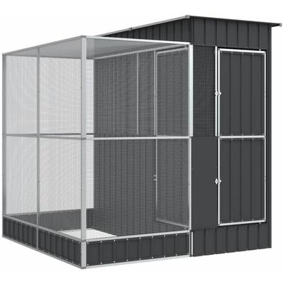 Vidaxl - Voliere mit Erweiterung Silbern 209x203x216 cm Stahl