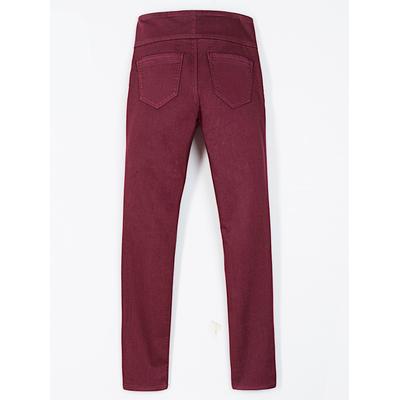 Schlupfhose CASUAL LOOKS, Damen, Gr. 225, Extrakurzgrößen, rot (bordeaux), 65% Baumwolle, 33% Polyester, 2% Elasthan, unifarben, lang, Hosen Image