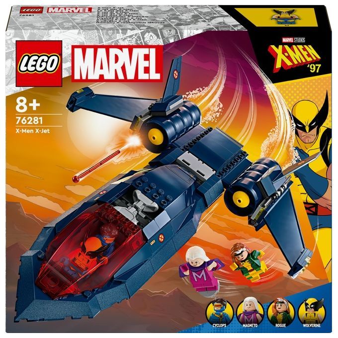 LEGO Marvel 76281 X-Jet di X-Men, Aereo Giocattolo per Bambini 8+ Anni
