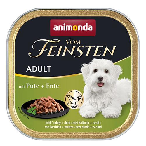 Sparpaket 44x150g mit Pute & Ente in Sauce animonda vom Feinsten Adult Hundefutter nass