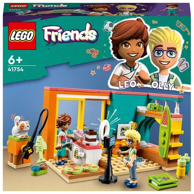 LEGO Friends 41754 La Cameretta di Leo, Set Camera da Letto a Tema Cuc
