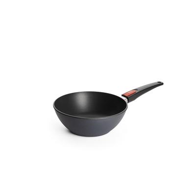 Wok WOLL "Diamond Lite Wok", grau (anthrazit), H:9cm Ø:24cm, Pfannen, abnehmbarer Griff, Induktion Image