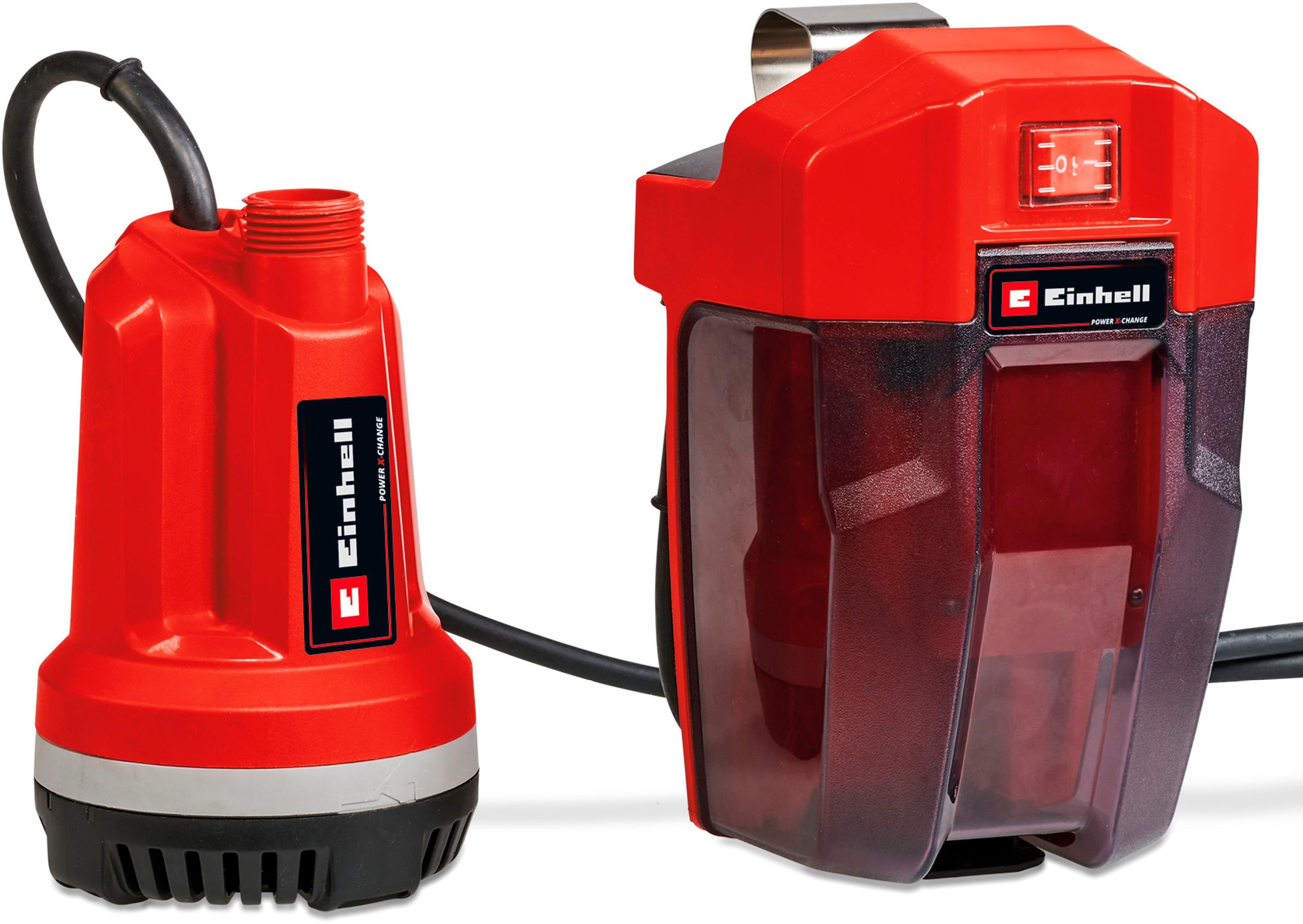 Klarwasserpumpe EINHELL "GE-PP 18 RB Li-Solo", rot (rot, schwarz), B:21,1cm H:18,9cm L:21,1cm, Pumpen, 3000 l/h max. Fördermenge, ohne Akku Image