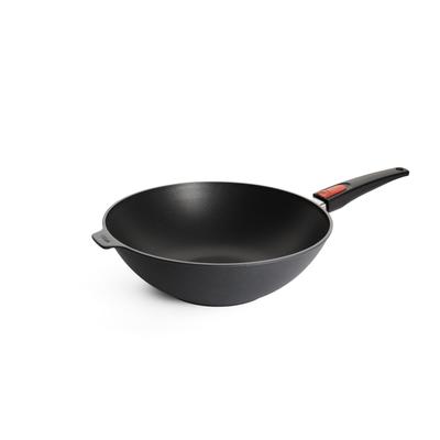 Wok WOLL "Diamond Lite Wok", grau (anthrazit), H:9cm Ø:32cm, Pfannen, abnehmbarer Griff, Induktion Image