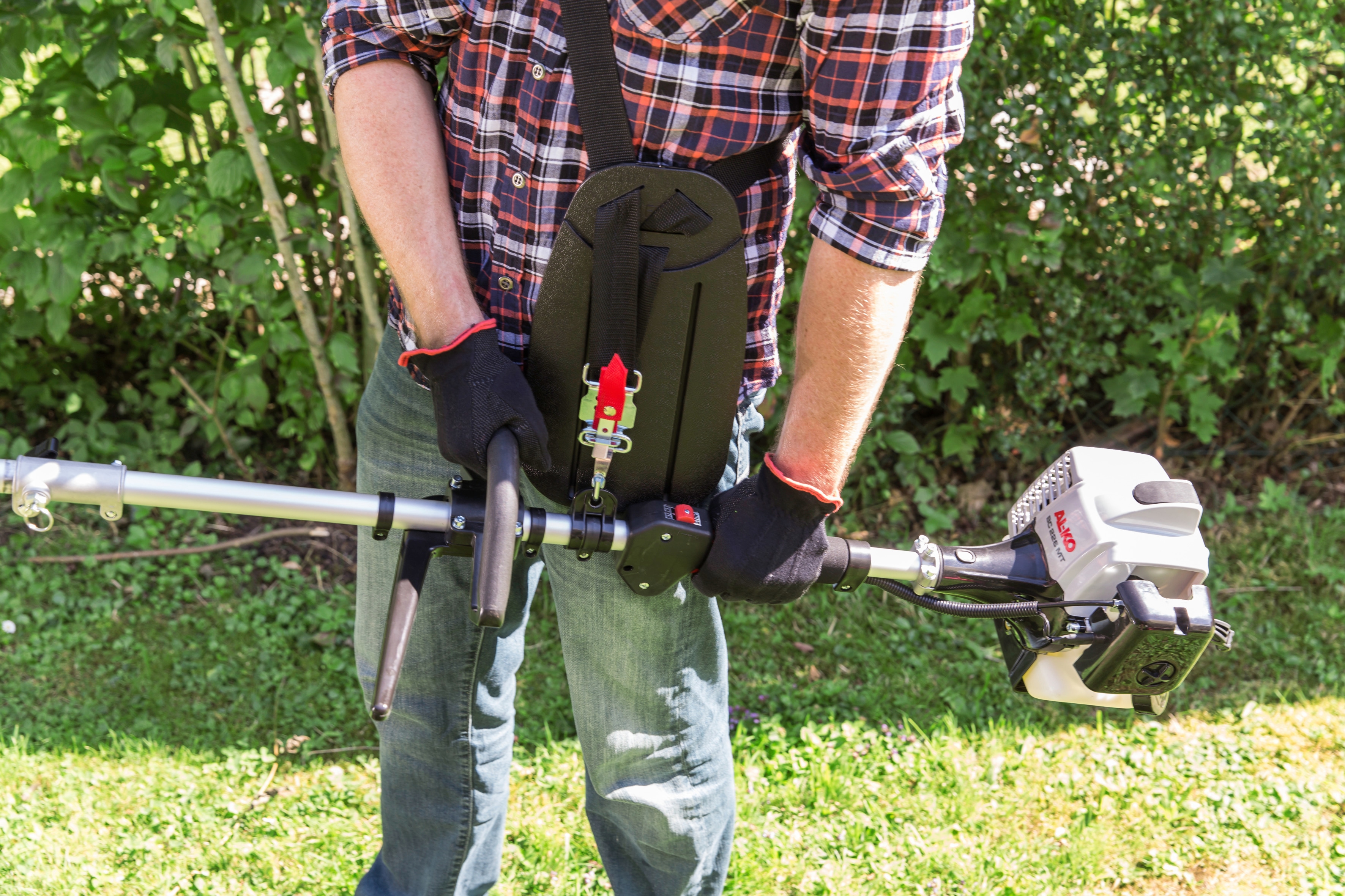 Benzin-Motorsense AL-KO "BC 260 MT Multitool", silber (silberfarben), Motorsensen, Komplett-Set mit Schaftverlängerung