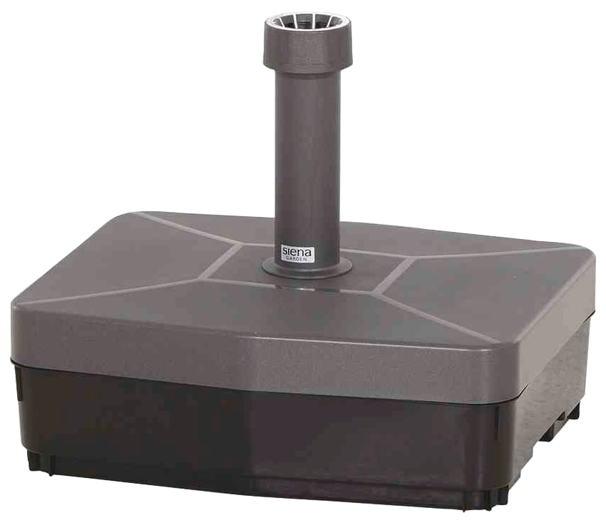 Kunststoffschirmständer SIENA GARDEN, grau (anthrazit), B:41cm H:16cm T:49cm, Kunststoff, Schirmhalterungen, 45 kg, Kunststoffrohr 19-54 mm, mit Rollen, füllbar mit Sand