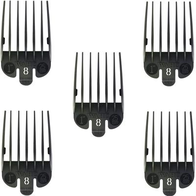 5x Wahl Clipper Guide Black #8 - 1" #3150-001