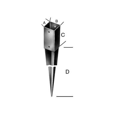 Einschlagbodenhülsen tzn 71x900 Stärke 1,8mm