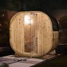 Outdoor Sauna cube Größe: l Sauna Outdoor-Sauna Holzsauna Im - Home Deluxe